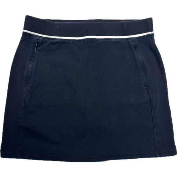 T by Talbots Stretch Tenniscore Cotton/Spandex Blend Skort, Women Mp Navy Blue - Picture 1 of 5